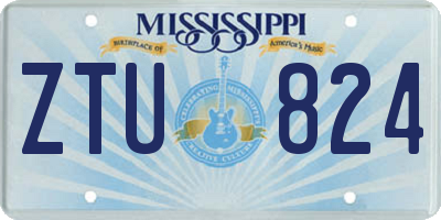MS license plate ZTU824