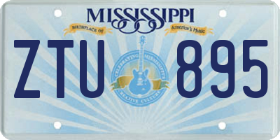 MS license plate ZTU895