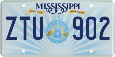 MS license plate ZTU902