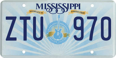 MS license plate ZTU970