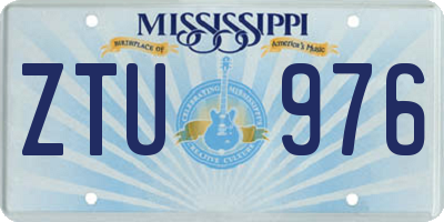 MS license plate ZTU976