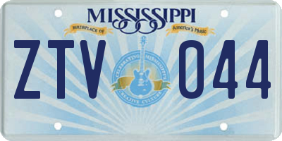 MS license plate ZTV044