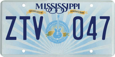 MS license plate ZTV047