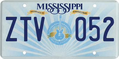 MS license plate ZTV052