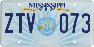 MS license plate ZTV073