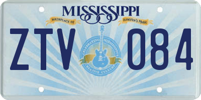 MS license plate ZTV084