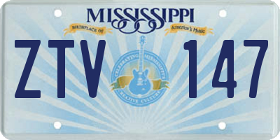 MS license plate ZTV147
