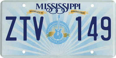 MS license plate ZTV149