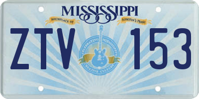 MS license plate ZTV153