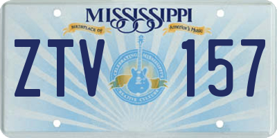 MS license plate ZTV157