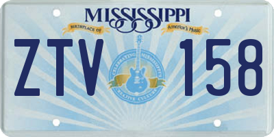 MS license plate ZTV158
