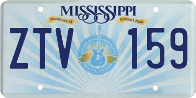 MS license plate ZTV159