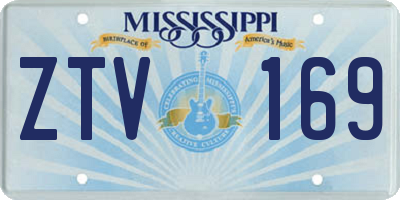 MS license plate ZTV169