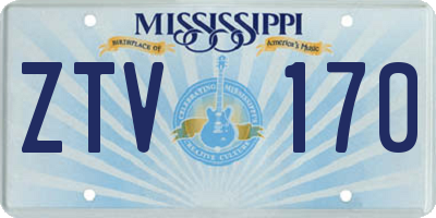 MS license plate ZTV170