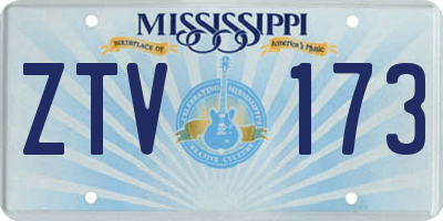 MS license plate ZTV173