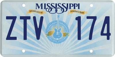 MS license plate ZTV174