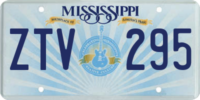 MS license plate ZTV295