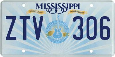 MS license plate ZTV306