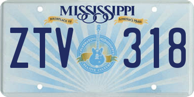 MS license plate ZTV318