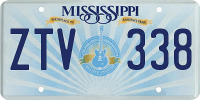 MS license plate ZTV338