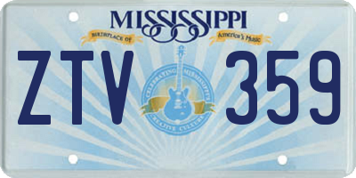 MS license plate ZTV359