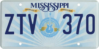 MS license plate ZTV370