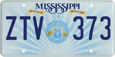 MS license plate ZTV373