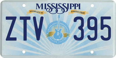 MS license plate ZTV395