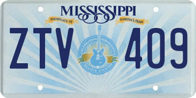 MS license plate ZTV409
