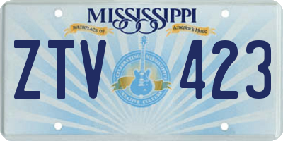 MS license plate ZTV423