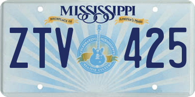 MS license plate ZTV425