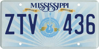 MS license plate ZTV436