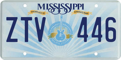 MS license plate ZTV446