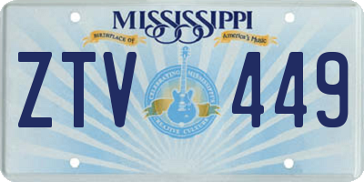 MS license plate ZTV449