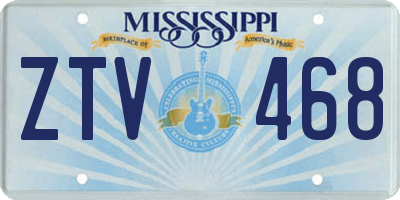 MS license plate ZTV468