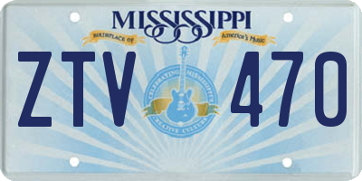 MS license plate ZTV470