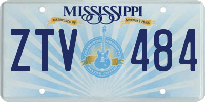 MS license plate ZTV484