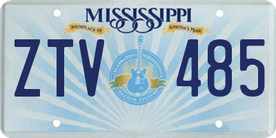 MS license plate ZTV485