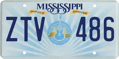 MS license plate ZTV486