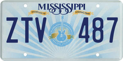 MS license plate ZTV487