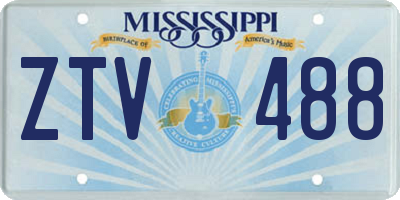 MS license plate ZTV488