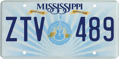 MS license plate ZTV489