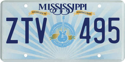 MS license plate ZTV495