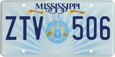 MS license plate ZTV506