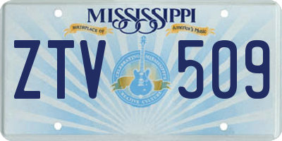 MS license plate ZTV509