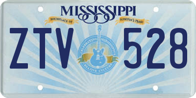 MS license plate ZTV528