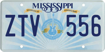 MS license plate ZTV556