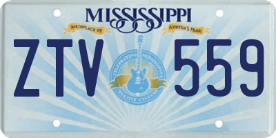 MS license plate ZTV559