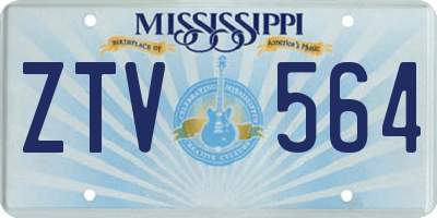 MS license plate ZTV564