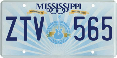 MS license plate ZTV565